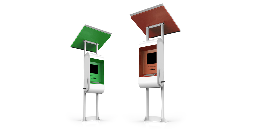 Solar Powered Outdoor Kiosks - Ideal fit for Large Expos and Busy City Areas