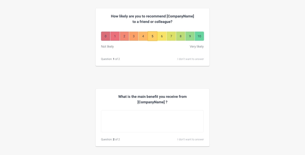 NPS Survey (Net Promoter Score)