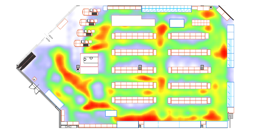 People Counting Software Provides Heat Map